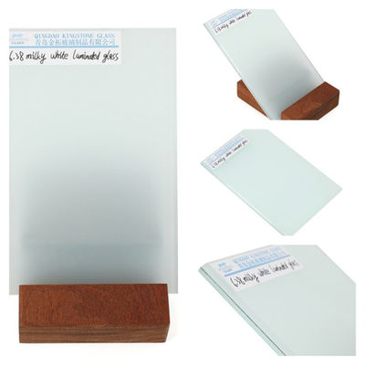 5+5mm Vitre de sécurité laminé blanc laiteux de catégorie A pour balustrade